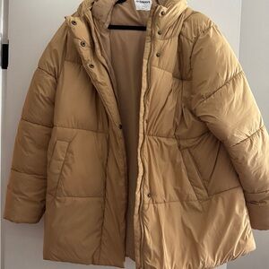 Old Navy Tan Puffer Jacket